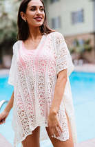 Crochet Knitted Tassel Tie Kimono Beachwear - £26.61 GBP