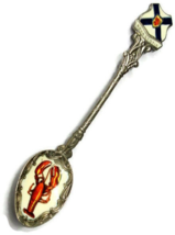 Lobster Nova Scotia Silver Plated Souvenir Collector Spoon Czechoslovakia Vtg - £22.57 GBP