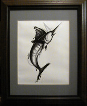 Fish Charcoal Pencil Drawing - $25.00