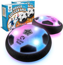 Hover Soccer Ball Set of 2 Light Up LED Soccer Ball Toys Fun and Active Indoor G - £31.19 GBP