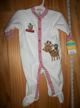 Carter Baby Clothes 3M Newborn Reindeer Playsuit Deer Christmas Holiday Sleeper - £9.88 GBP