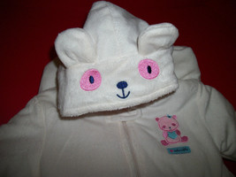 Carter Baby Clothes 3M-6M Newborn Footed Pram White Polar Bear Hoodie Ou... - $18.99