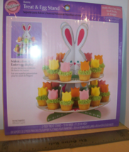 Wilton Holiday Food Craft Decor 2-Tier Bunny Treat Easter Egg Display St... - $14.24