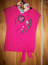 What A Doll Girl Clothes 4/5 Matching Shirt Outfit Hanger Pink Heart Tee Top Set - £14.91 GBP