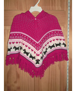 Wonder Kids Baby Clothes 24M Infant Girl Poncho Red Outerwear Pompom Hoo... - $18.99