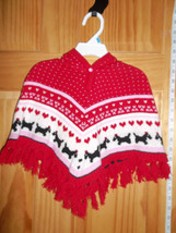 Wonder Kids Baby Clothes 18M Infant Girl Poncho Red Outerwear Pompom Hoodie New - £15.00 GBP