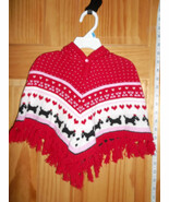 Wonder Kids Baby Clothes 18M Infant Girl Poncho Red Outerwear Pompom Hoo... - $18.99