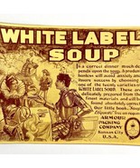 White Label Soup 1897 Advertisement Victorian Fit For Queen Food Armour ... - $27.22 CAD