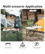Aluminum Folding Camping Table, Lightweight, Durable, 70x50x60cm Portabl... - $742.38 MXN