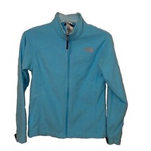 The North Face Blue Full Zip Fleece Jacket Girls Large 14-16 Outdoors - £12.01 GBP