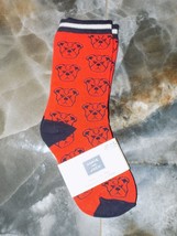 Janie and Jack Bulldog Print Ankle Crew Red Socks Size 2T-3 Boy&#39;s NEW - £6.84 GBP