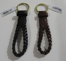 Polo Ralph Lauren Leather Twist Pony Keychain Key Ring FOB Brown - $29.99