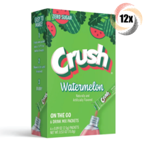 12x Packs Crush Watermelon Drink Mix Singles To Go | 6 Sticks Per Pack |... - £23.74 GBP