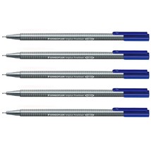 Staedtler Triplus Fineliner Pens blue color 5 Pcs./Pack - $14.24