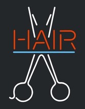 Brand New Hair Cut Scissors Beer Bar Neon Light Sign 16&quot;x14&quot; [High Quality] - £111.11 GBP
