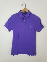 Polo Ralph Lauren Mens Purple Shirt Short Sleeve Teal Logo Y2k Preppy HA... - $16.45 CAD