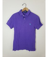 Polo Ralph Lauren Mens Purple Shirt Short Sleeve Teal Logo Y2k Preppy HA... - $16.45 CAD
