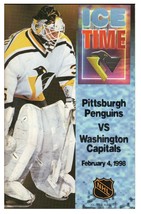 Feb 4 1998 Washington Capitals Pittsburgh Penguins Program - $14.84