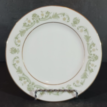 PATTERN CONTESSA BY STYLE HOUSE 6.6 INCH BREAD PLATE GREEN SCROLLS FLOWERS - $5.98