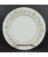 PATTERN CONTESSA BY STYLE HOUSE 6.6 INCH BREAD PLATE GREEN SCROLLS FLOWERS - $111.01 MXN