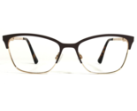 Cole Haan Eyeglasses Frames CH5009 210 BROWN Gold Cat Eye Full Rim 51-16... - $46.53