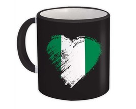 Nigerian Heart : Gift Mug Nigeria Country Expat Flag Patriotic Flags Nat... - £12.60 GBP