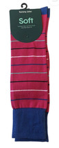 Tommy John Stay-Up Men’s Dress Sock 8.5-13 Beetroot Dazzling Blue Pink Fushisa - £15.84 GBP