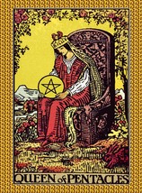 Decoration Poster from Vintage Tarot Card.Queen of Diamonds.Wall Decor.11408 - £13.39 GBP+