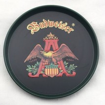 Budweiser Eagle Small Metal Coaster Tray Vintage Black Green St. Louis - $9.89
