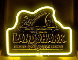 Landshark Premium Lager Quality 3D Acrylic Beer Bar Neon Light Sign 11" x 8" - $199.00