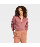 A New Day Women&#39;s Double Knit Zip Hoodie Sweatshirt Jacket X-LARGE Rusty... - $31.54 CAD