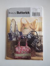 Butterick B4624 Sewing Pattern women&#39;s Fabric Hand Bags 4 Designs Uncut FF 2005 - £6.81 GBP