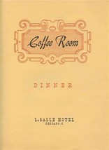 La Salle Hotel Coffee Room Dinner Menu Chicago Illinois 1953 - £53.68 GBP