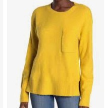 NWT Sanctuary Fuzzy Knit Pocket Sweater in Yellow Size L - £29.73 GBP