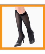 140D black support stockings compression hose knee high varicose veins g... - £16.78 GBP