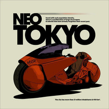 Akira Neo Tokyo Kaneda Bike Cycle Anime Movie Film Poster Print Art 24x24 Mondo - £80.12 GBP