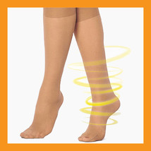 140D support stockings compression hose knee high varicose gradient 15~20mmHg - £16.54 GBP
