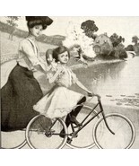 1904 Pope Manufacturing Bicycle Victorian Family Advertisement 6.25 x 4.75&quot; - $29.99