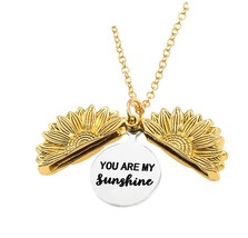 You Are My Sunshine Engraved Necklace, Mothers Day Gift Day, - $51.49