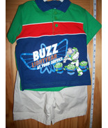 Disney Baby Clothes 18M Toy Story Infant Buzz Shirt Set Khaki Shorts Out... - $12.34