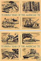 America Tourism Postcard Patriot Post Card USA 1972 Postal Set Home Treasure - £6.06 GBP