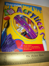 Scholastic Craft Kit Art Discover Acrylics Paint Instruction Book Supplies Set - £7.55 GBP