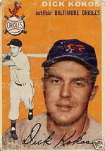 Major League Baseball Trading Card 1954 Dick Kokos Topps #106 Baltimore Orioles - £0.77 GBP