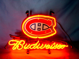 Canadian Hockey Budweiser Neon Light Sign 13&quot; x 8&quot; - £159.07 GBP
