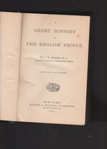 J.R. Green A Short History Of The English People 1883  - £23.98 GBP