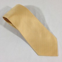 Claiborne Men&#39;s 100% Silk Neck Tie Gold w/-White Pin Dot  57&quot; New - £6.91 GBP