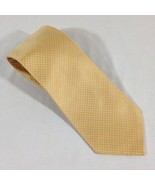 Claiborne Men&#39;s 100% Silk Neck Tie Gold w/-White Pin Dot  57&quot; New - £6.91 GBP