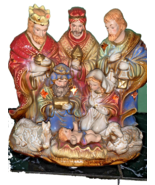 Kirkland&#39;s Christmas Potter&#39;s Grade Nativity Night Light Original Box - $29.58
