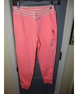 SO Bright Pink Jogger Sweatpants Athletic Drawstring Size 12 Girl&#39;s NEW - £16.15 GBP