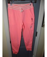 SO Bright Pink Jogger Sweatpants Athletic Drawstring Size 12 Girl&#39;s NEW - $489.61 MXN